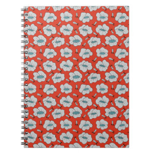 Floral Orange Spiral Photo Notebook
