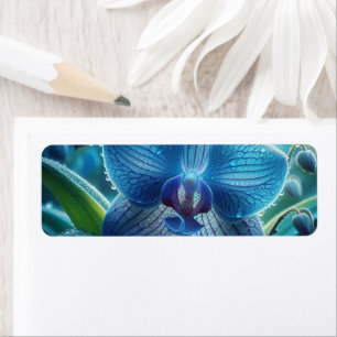 Floral orchidée bleue