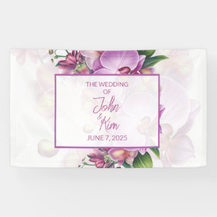 Floral Orchids Wedding Banner