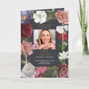 Floral Order Of Service Funeral Memorial Program