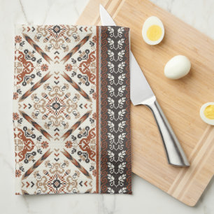 Floral Oriental Ethnic Pattern  Kitchen Towel