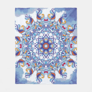 Floral ornament, artistic design. fleece blanket
