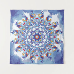 Floral ornament, artistic design. tapestry