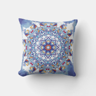 Floral ornament, artistic design. throw pillow