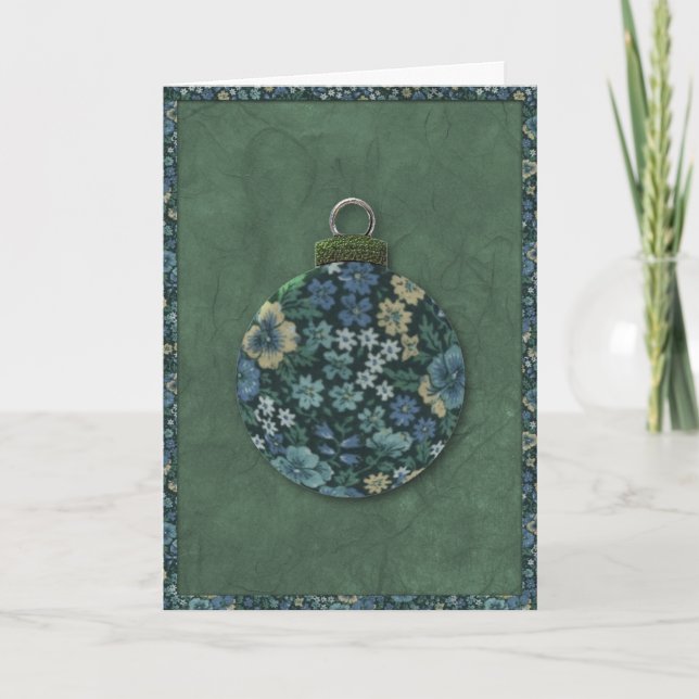 Floral Ornament Christmas Card (Front)