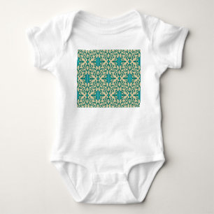 Floral Ornament: Fashionable Modern Seamless Baby Bodysuit