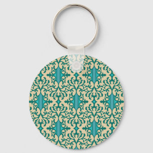 Floral Ornament: Fashionable Modern Seamless Keychain