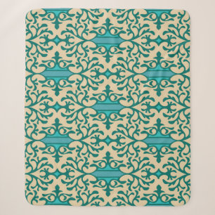 Floral Ornament: Fashionable Modern Seamless Sherpa Blanket
