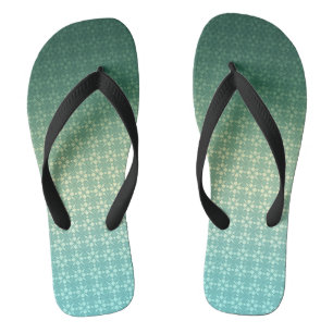 Floral ornament, gradient flip flops