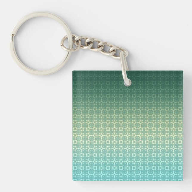 Floral ornament, gradient keychain (Front)