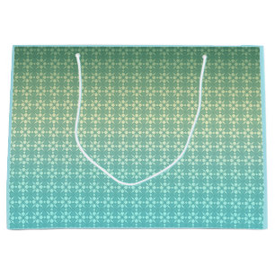 Floral ornament, gradient large gift bag