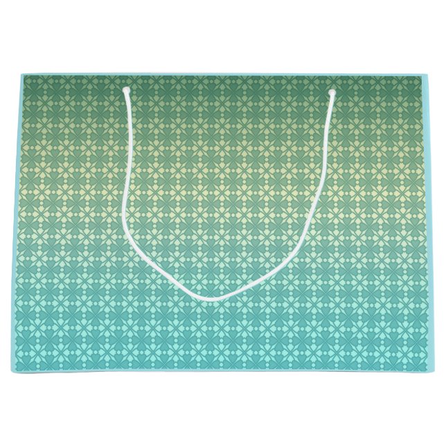 Floral ornament, gradient large gift bag (Front)