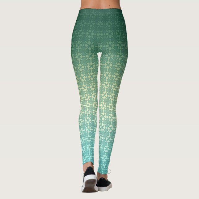 Floral ornament, gradient leggings (Back)
