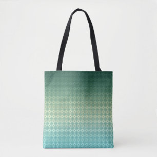Floral ornament, gradient tote bag