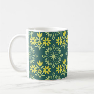 Floral ornament, seamless elegant pattern. coffee mug