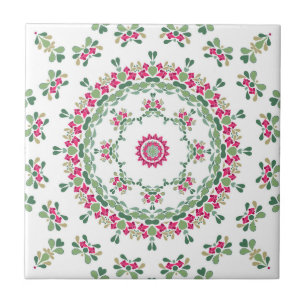 Floral ornament tile