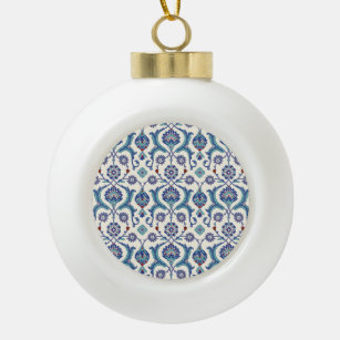 Floral Ornament: Traditional Arabic Pattern. Ceramic Ball Christmas Ornament