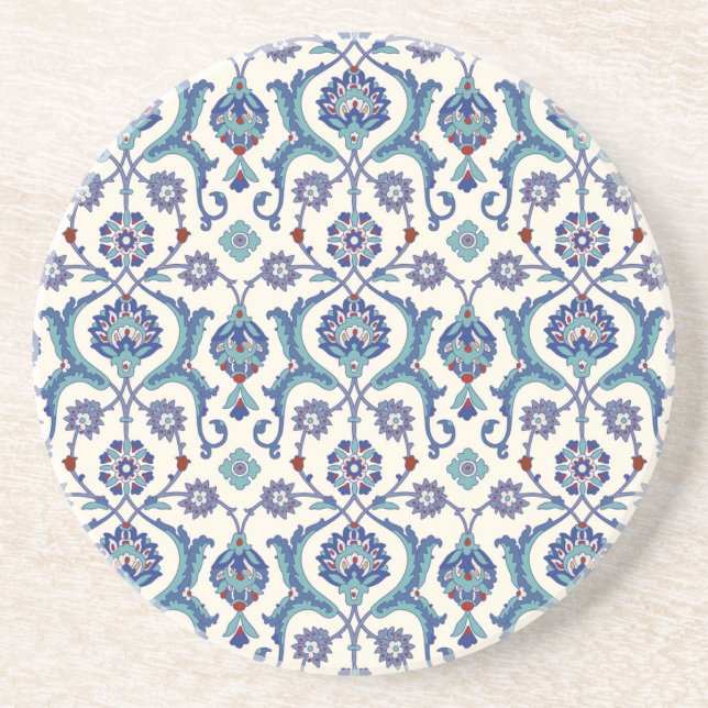 Floral Ornament: Traditional Arabic Pattern. Coaster (Front)
