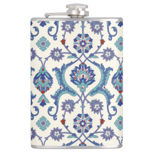 Floral Ornament: Traditional Arabic Pattern. Hip Flask