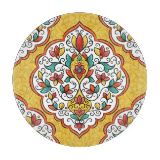 Floral Ornament: Turkish Indian Motifs. Cutting Board