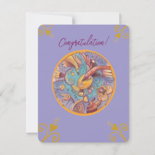 floral ornamental greeting card