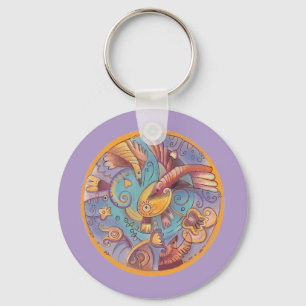 floral ornamental  keychain