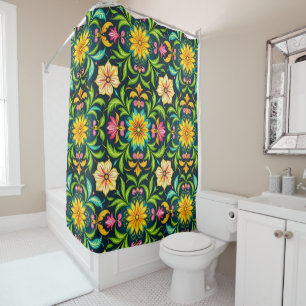 Floral Ornamental Pattern in Vibrant Colours