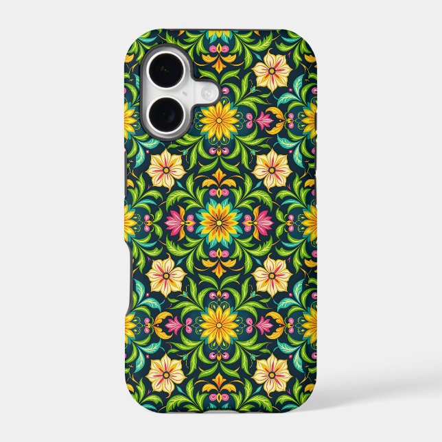 Floral Ornamental Pattern in Vibrant Colours (Back)