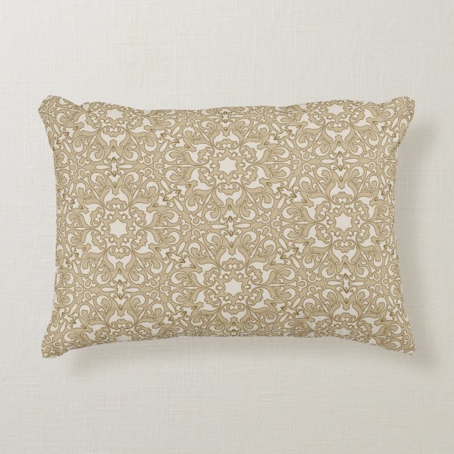 Floral ornate background decorative pillow (Front)