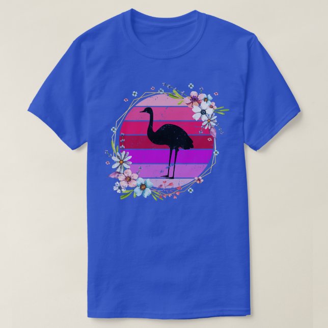 Floral Ostrich T-Shirt (Design Front)