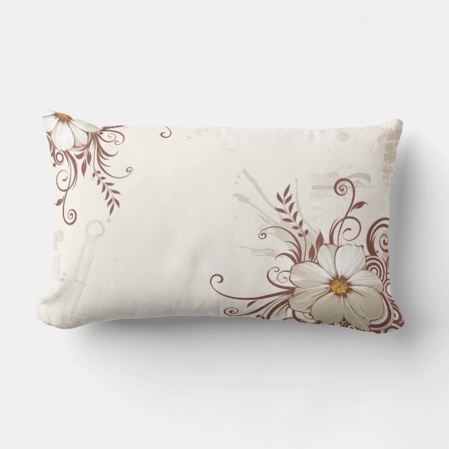 Floral Outdoor Accent Pillow (Front)