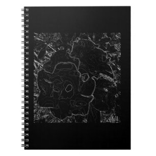 Floral outline theme notebook
