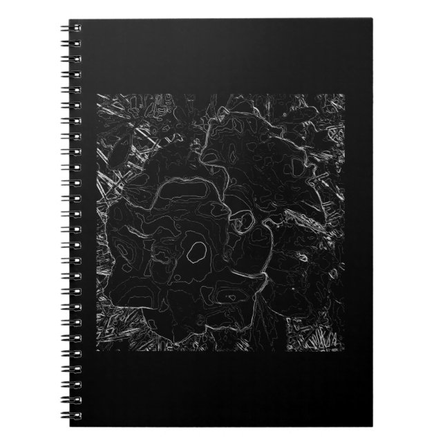 Floral outline theme notebook (Front)