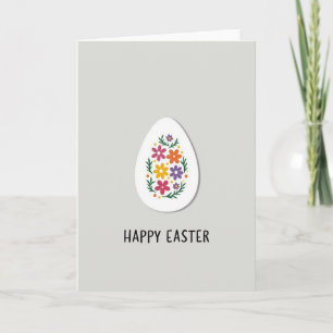 Floral Oval Pattern Greeting Card