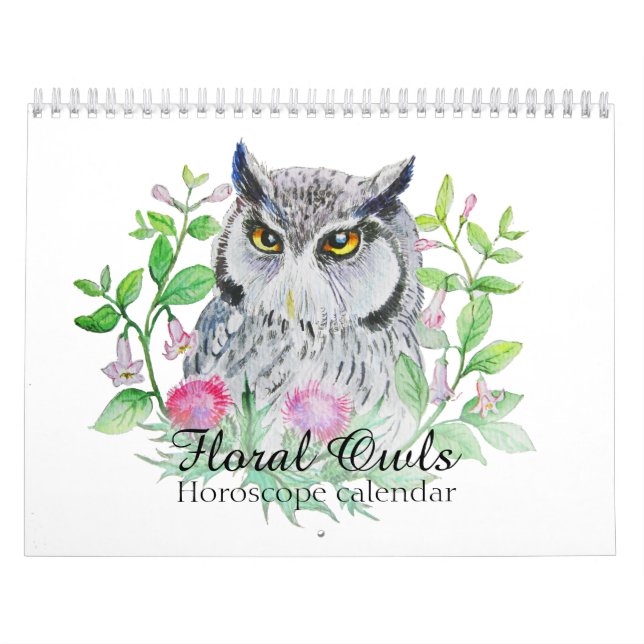 Floral owls Your flower horoscope sign Calendar (Cover)