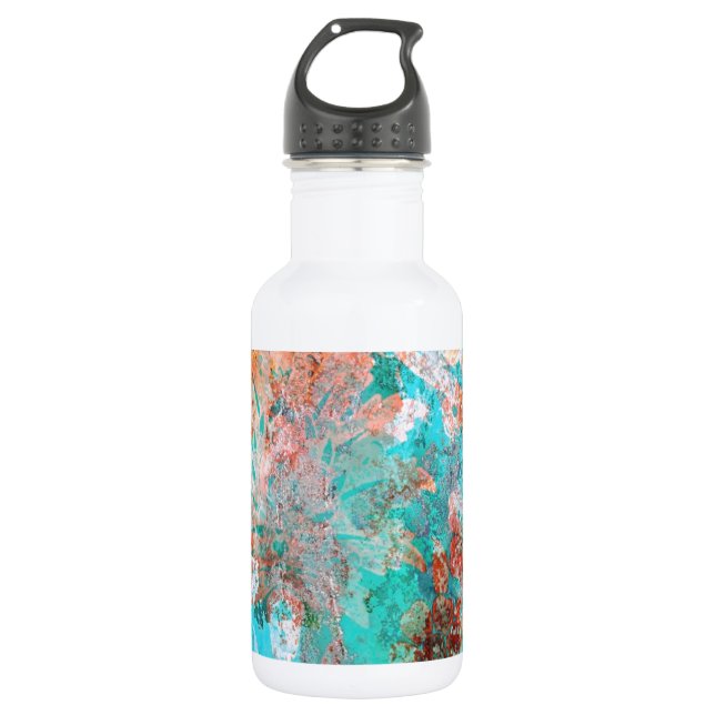 Floral Painting 532 Ml Water Bottle (Front)