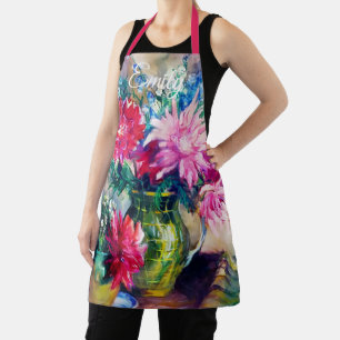 Floral painting  apron