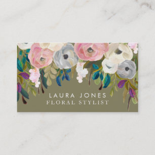 Floral Painting Florist Stylist Business Cards