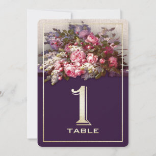 Floral Painting Party Table Number Cards
