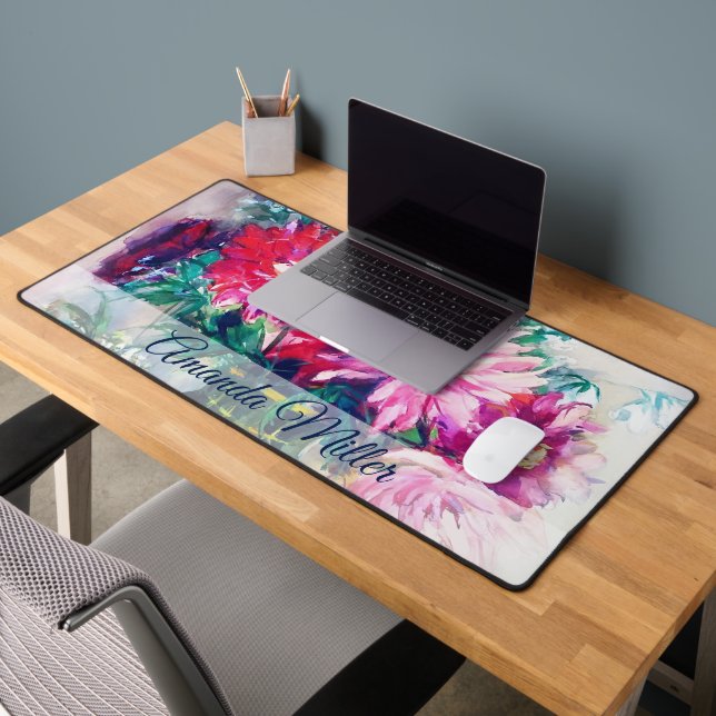 Floral painting personalized desk mat (Office 2)
