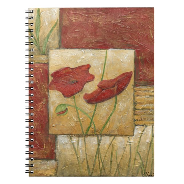 Floral Painting with Visible Brush Strokes Notebook (Front)