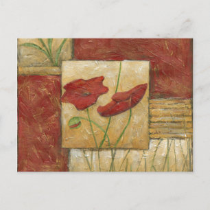 Floral Painting with Visible Brush Strokes Postcard
