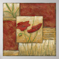 Floral Painting with Visible Brush Strokes