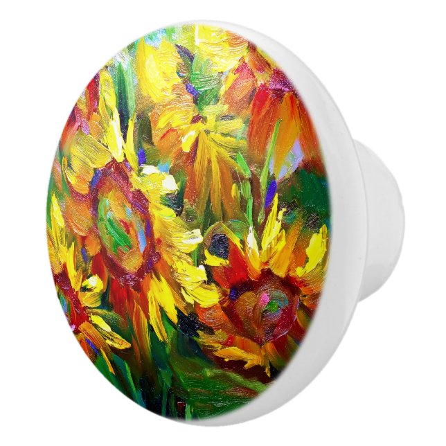 Floral Paintings Ceramic Knobs (Right)