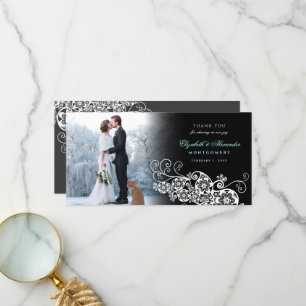 Floral Paisley Boho Wedding Thank You PhotoCard