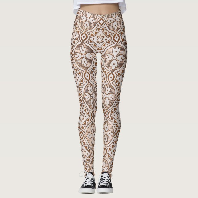 Floral Paisley Leggings (Front)