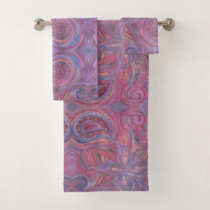 floral paisley painting towel set