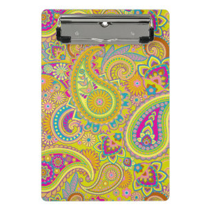 Floral Paisley seamless pattern I + your ideas Mini Clipboard