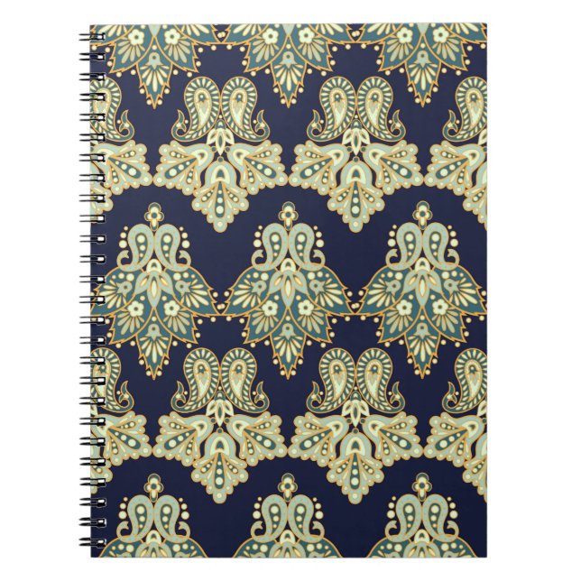 Floral paisley seamless pattern. illustration in A Notebook (Front)