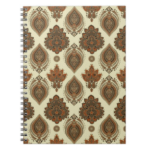 Floral paisley seamless pattern. Vintage illustrat Notebook